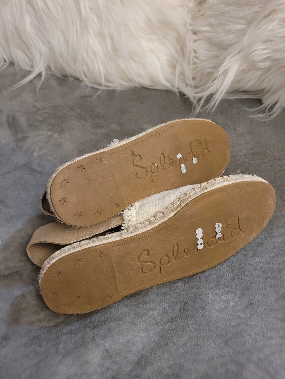 Splendid, Beige Canvas Fringe Espadrille Slip-On - Women